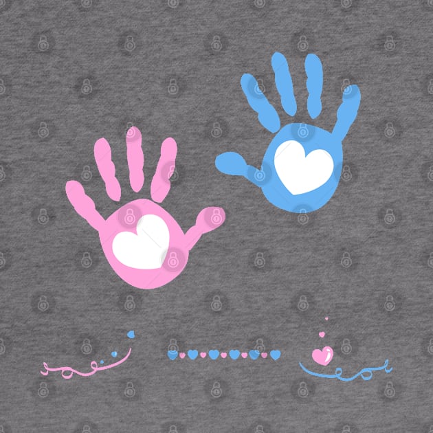 Twin baby girl and boy hand print arrival by GULSENGUNEL